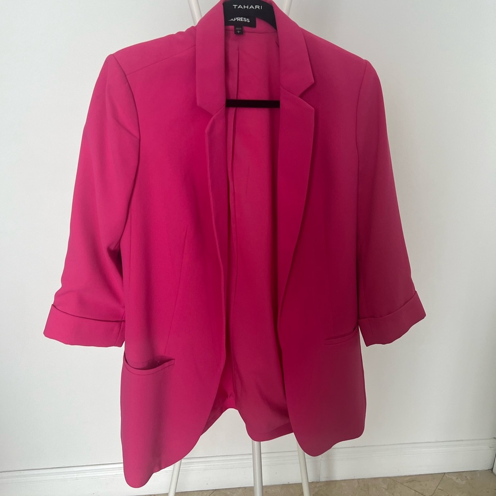 Pink boyfriend blazer